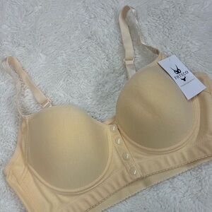 FHTECO Women Underwire Bras Push up Full-Coverage Front Close Size 34DD(E) #444